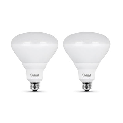 Feit Electric 65-Watt Equivalent BR40 Dimmable CEC Title 24 Compliant LED Energy Star 90+ CRI Flood Light Bulb, Soft White (2-Pack) - Super Arbor