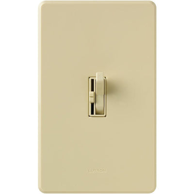 Lutron Toggler 1.5-Amp Single-Pole/3-Way Quiet 3-Speed Slide-To-Off Fan Control- Ivory - Super Arbor