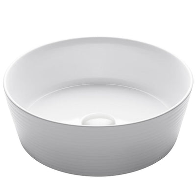 Viva 15-3/4 in. Round Porcelain Ceramic Vessel Sink in White - Super Arbor