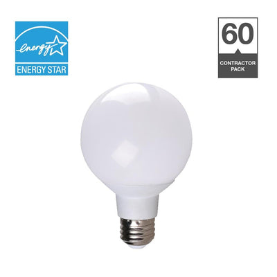 Simply Conserve 40-Watt Equivalent G25 Dimmable Contractor Pack Quick Install LED Light Bulb (60-Pack) - Super Arbor