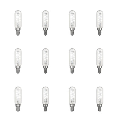Feit Electric 25-Watt Equivalent T6 Candelabra Dimmable LED Clear Glass Vintage Light Bulb with Spiral Filament Daylight (12-Pack) - Super Arbor