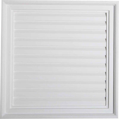 24 in. x 24 in. Square Primed PolyUrethane Paintable Gable Louver Vent - Super Arbor