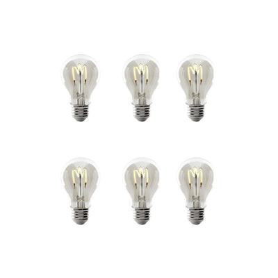 Feit Electric 40-Watt Equivalent AT19 Dimmable Clear Glass Vintage Edison LED Light Bulb with H Shape Filament Warm White (6-Pack) - Super Arbor