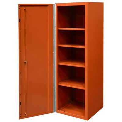 DX 19 in. 4-Shelf Side Locker Tool Chest in Orange with Black Handle - Super Arbor