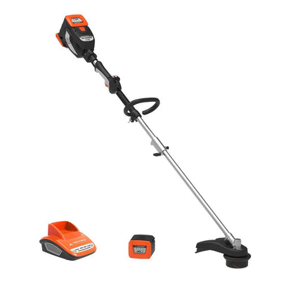 YARD FORCE 60-Volt Cordless Lithium-ion 16 in. Electric String Trimmer with Battery and Fast Charger Included - Super Arbor
