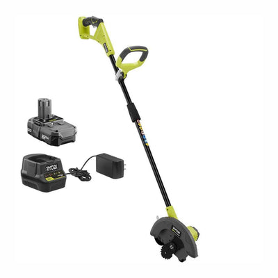 RYOBI ONE+ 9 in. 18-Volt Lithium-Ion Cordless Edger - 1.3 Ah Battery and Charger Included - Super Arbor