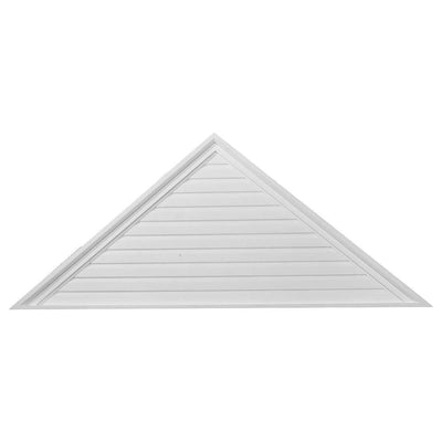 72 in. x 21 in. Triangle Primed Polyurethane Paintable Gable Louver Vent - Super Arbor