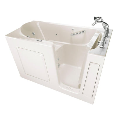 Exclusive Series 60 in. x 30 in. Right Hand Walk-In Whirlpool and Air Bath Tub with Quick Drain in Linen - Super Arbor