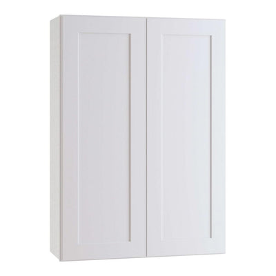 Newport Assembled 24 x 42 x 12 in. Plywood Shaker Wall Kitchen Cabinet Soft Close in Painted Pacific White - Super Arbor