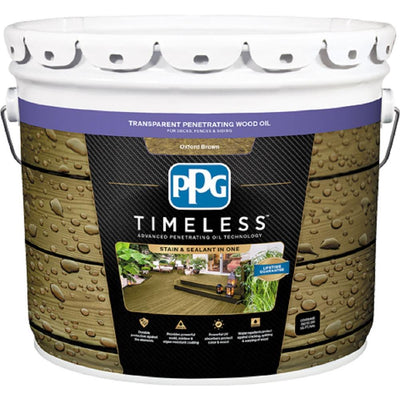 PPG TIMELESS 3 gal. TPO-14 Oxford Brown Transparent Penetrating Wood Oil Exterior Stain Low VOC - Super Arbor