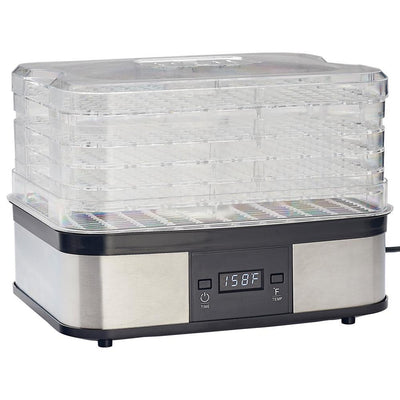 5-Tray Clear and Black Food Dehydrator - Super Arbor