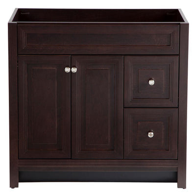 Brinkhill 36 in. W x 34 in. H x 22 in. D Bath Vanity Cabinet Only in Chocolate - Super Arbor