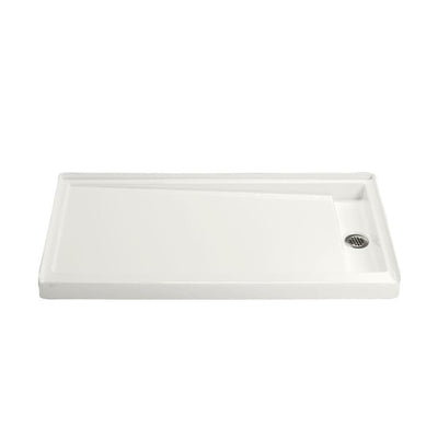 Groove 60 in. x 32 in. Single Threshold Shower Base with Right-Hand Drain in White - Super Arbor