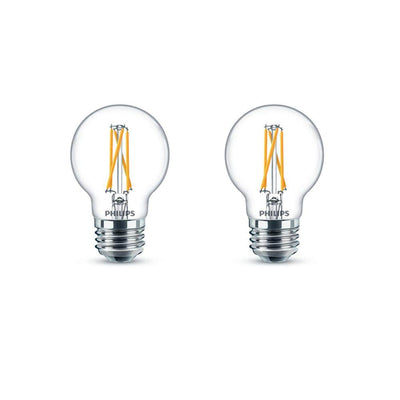 Philips 40-Watt Equivalent G16.5 Dimmable Medium Base LED Light Bulb with Warm Glow Dimming Effect Soft White (2-Pack) - Super Arbor