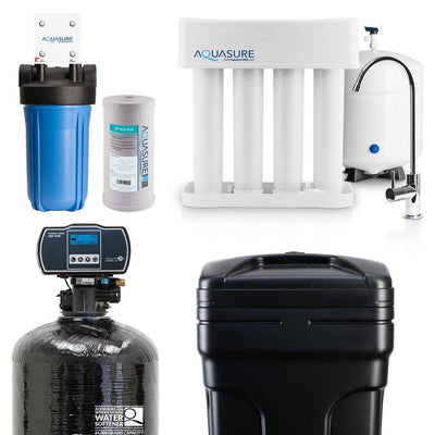 Whole House Filtration with 64,000 Grain Water Softener, Reverse Osmosis System and Sediment-GAC Pre-filter - Super Arbor