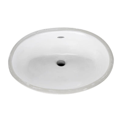 American Standard Ovalyn Front Overflow Undercounter Bathroom Sink with Glazed Underside in White - Super Arbor