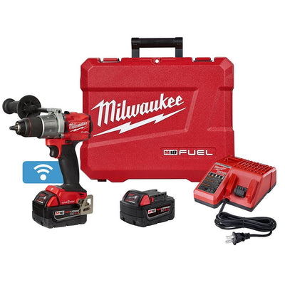 M18 FUEL ONE-KEY 18-Volt Lithium-Ion Brushless Cordless 1/2 in. Drill Driver Kit with Two 5.0 Ah Batteries Hard Case - Super Arbor