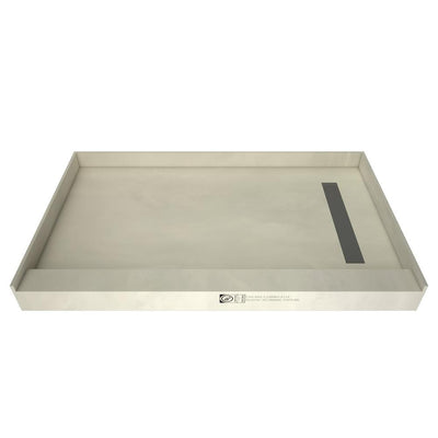 Redi Trench 36 in. x 72 in. Single Threshold Shower Base with Right Drain and Tileable Trench Grate - Super Arbor