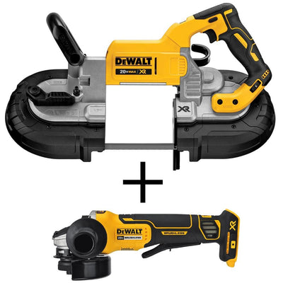 20-Volt MAX Li-Ion Brushless Cordless Deep Cut Band Saw (Tool-Only) with Bonus 4-1/2 in. Small Angle Grinder (Tool-Only) - Super Arbor