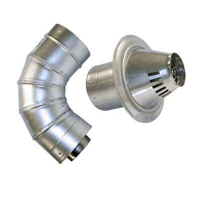 3 in. x 5 in. Stainless Steel Concentric Low Profile Termination Vent for Tankless Water Heaters - Super Arbor