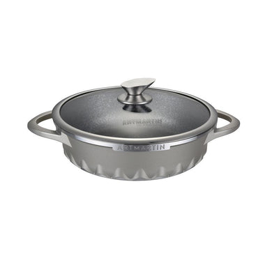 11 in. Artmartin Sauce Pan and Glass Lid Non-Stick Ceramic Coated Pot, Induction Bottom - Super Arbor