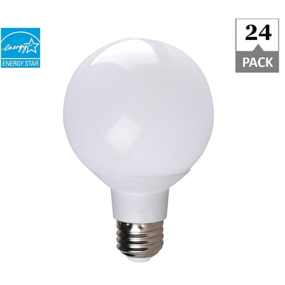 Simply Conserve 40-Watt Equivalent G25 Soft White Dimmable 25,000-Hour LED Light Bulb (24-Pack) - Super Arbor