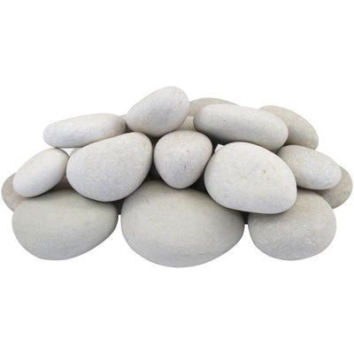 Rain Forest 1 in. to 3 in., 30 lb. Small Egg Rock Caribbean Beach Pebbles - Super Arbor