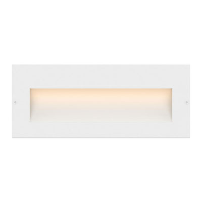 Taper Line-Voltage Satin White Integrated LED Wide Horizontal Stair Light - Super Arbor