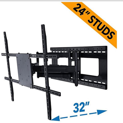 Full Motion TV Wall Mount for 42 in. - 80 in. TVs with Room Adapt Extends 32 in., Mounts on 16 in. or 24 in. Studs - Super Arbor