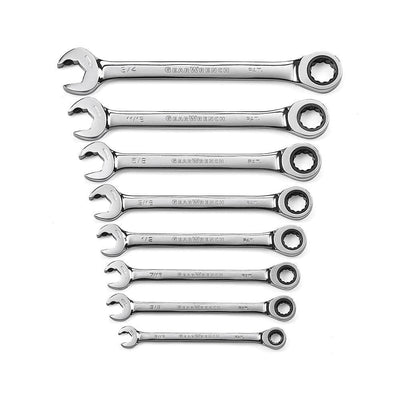 Open and Box End Ratcheting Wrench Set (8-Piece) - Super Arbor