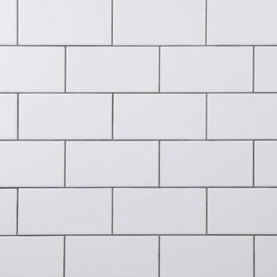 Merola Tile Crown Heights 3 in. x 6 in. Ceramic Matte White Wall Tile (6.03 sq. ft. /Case) - Super Arbor