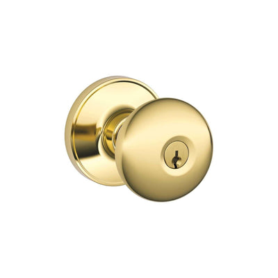 Dexter Traditional Bright Brass Entry Knobs ANSI Grade 2 1-3/4 in.