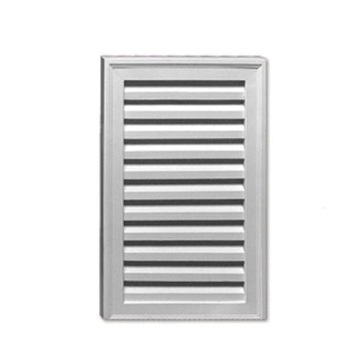 18 in. x 24 in. Rectangular White Polyurethane Weather Resistant Gable Louver Vent - Super Arbor