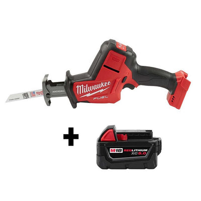 M18 FUEL 18-Volt Lithium-Ion Brushless Cordless HACKZALL Reciprocating Saw W/ M18 5.0 Ah Battery - Super Arbor