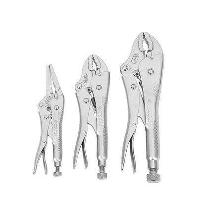 6.5 in. Long Nose 7 in. and 10 in. Locking Plier Set (3-Piece) - Super Arbor