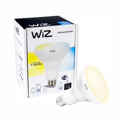 WiZ 72-Watt Equivalent BR30 Tunable Wi-Fi Connected Smart LED Light Bulb in White (4-Pack) - Super Arbor