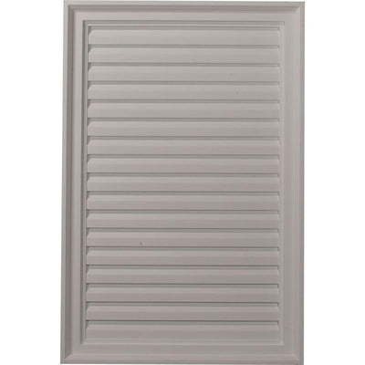 24 in. x 36 in. Rectangular Primed PolyUrethane Paintable Gable Louver Vent - Super Arbor