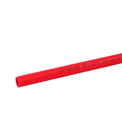 1/2 in. x 10 ft. Straight PERT Red Pipe - Super Arbor