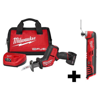 M12 FUEL 12-Volt Lithium-Ion Brushless Cordless HACKZALL Reciprocating Saw Kit W/ Free M12 Multi-Tool - Super Arbor