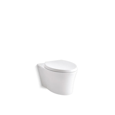 Veil Wall-Hung 1-piece Elongated Toilet White, Seat Included - Super Arbor