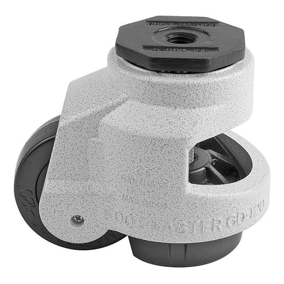 3 in. Nylon Wheel Metric Stem Leveling Caster with Load Rating 2200 lbs. - Super Arbor