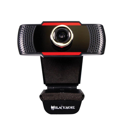 USB 1080p Webcam with Dual Built-In Microphones in Black - Super Arbor