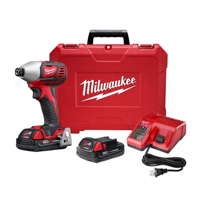 M18 18-Volt Lithium-Ion Cordless 1/4 in. 2-Speed Impact Driver Kit W/(2) 1.5Ah Batteries, Charger, Hard Case - Super Arbor