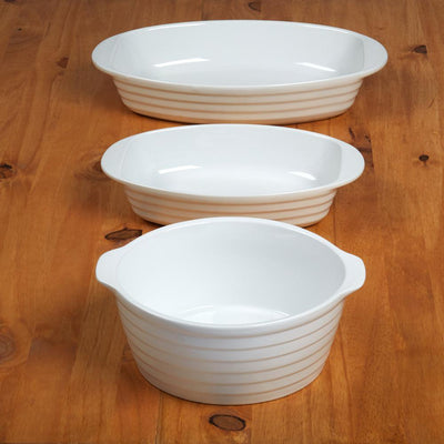3-Piece Porcelain Bakeware Set - Super Arbor