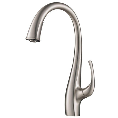 Spot Free Ansel Single-Handle Pull-Down Sprayer Kitchen Faucet in All-Brite Stainless Steel - Super Arbor