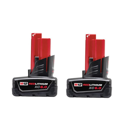 M12 12-Volt Lithium-Ion XC Extended Capacity Battery Pack 6.0Ah (2-Pack) - Super Arbor