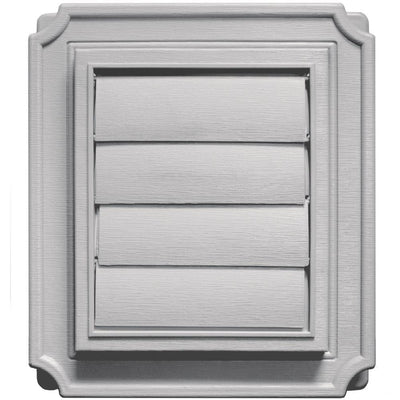 7.875 in. x 7.875 in. #016 Gray Scalloped Exhaust Siding Vent - Super Arbor