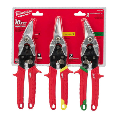 Left, Right, and Straight Aviation Snips (3-Pack) - Super Arbor