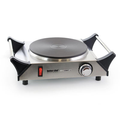 Portable Single Burner Stainless Steel 8 in. Solid Element Electric Hot Plate - Super Arbor