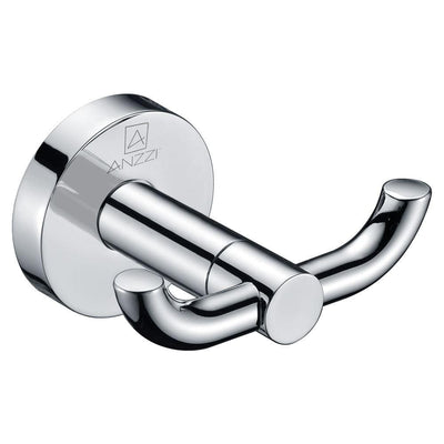 Caster Series Double Robe Hook in Polished Chrome - Super Arbor
